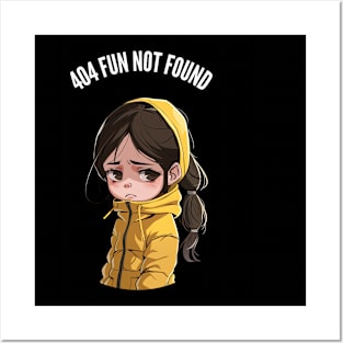 404 Fun Not Found v4 (round) Posters and Art